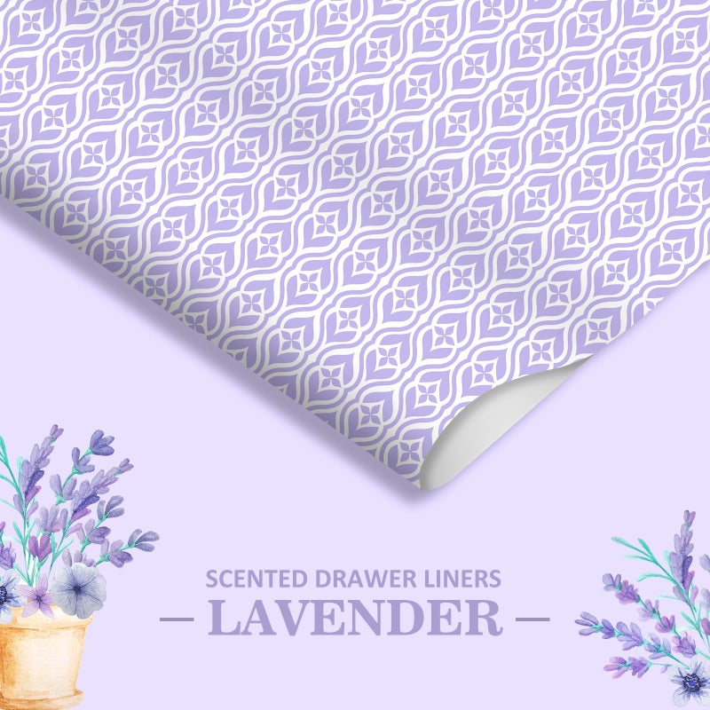 SCENTORINI Lavender Scented Drawer Liners, 6 Sheets Fragrant Paper Liners Non-Adhesive Paper Sheets for Home Closet, Dresser Drawers, for Home Fragrance - Image 5